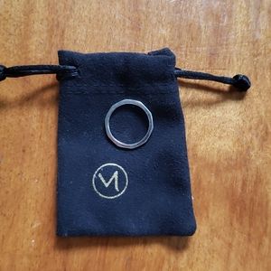 Hexagonal sterling silver ring